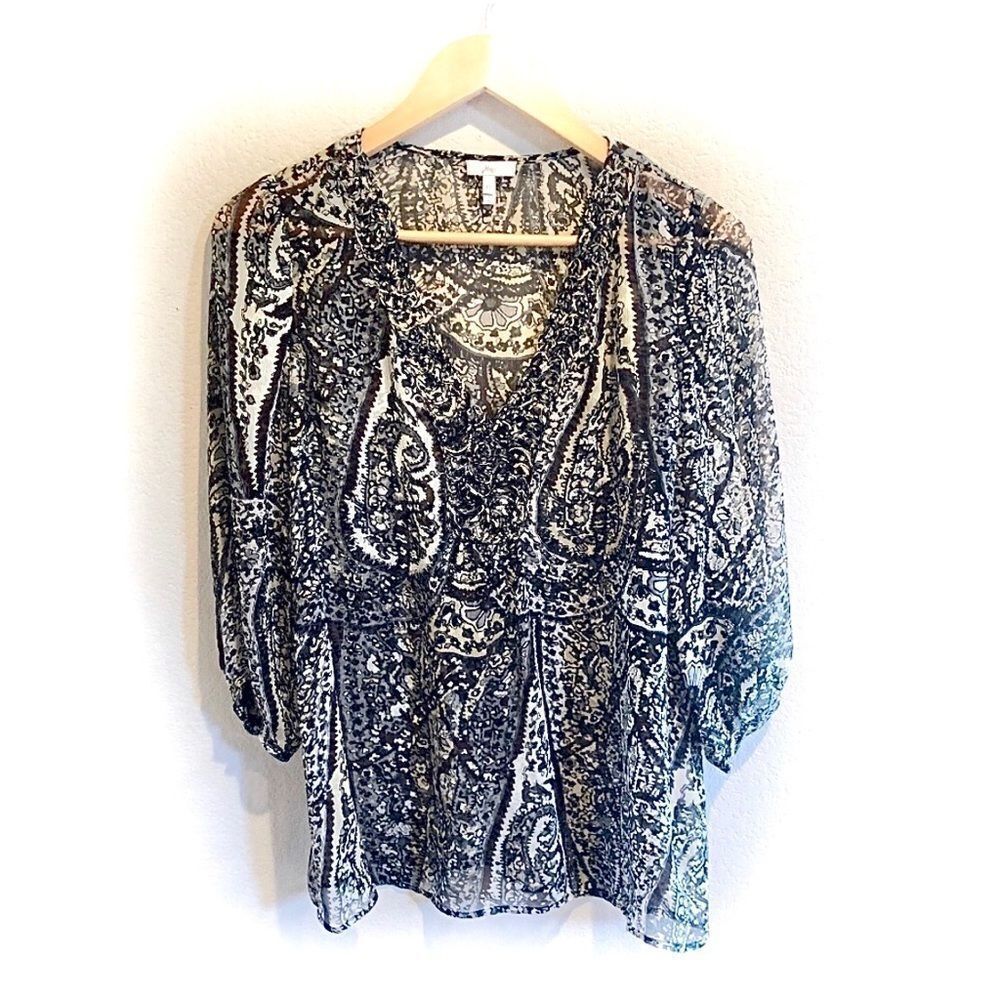 Joie silk floral paisley blouse XS